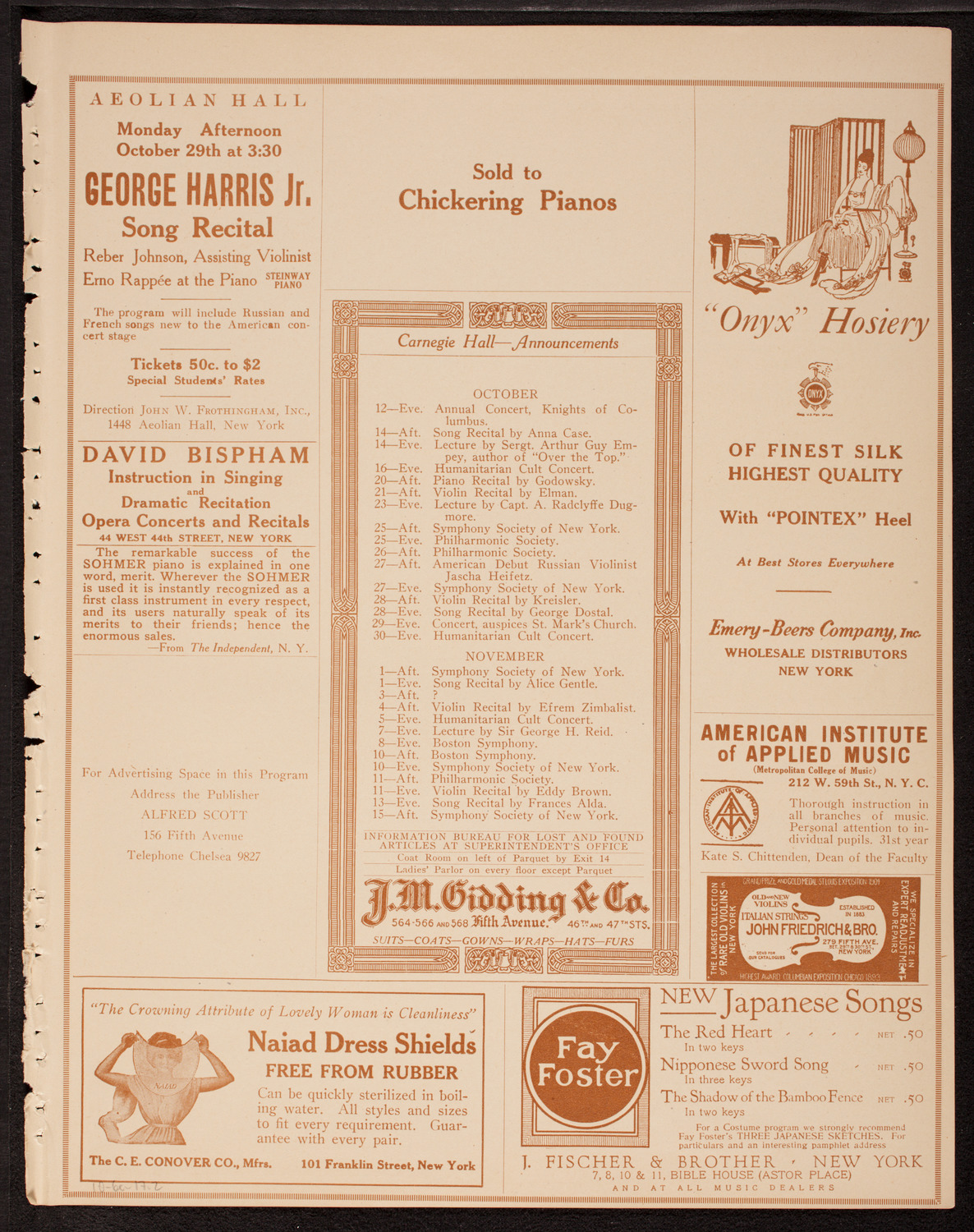 U.S. Navy Band from Great Lakes, Illinois, October 6, 1917, program page 3