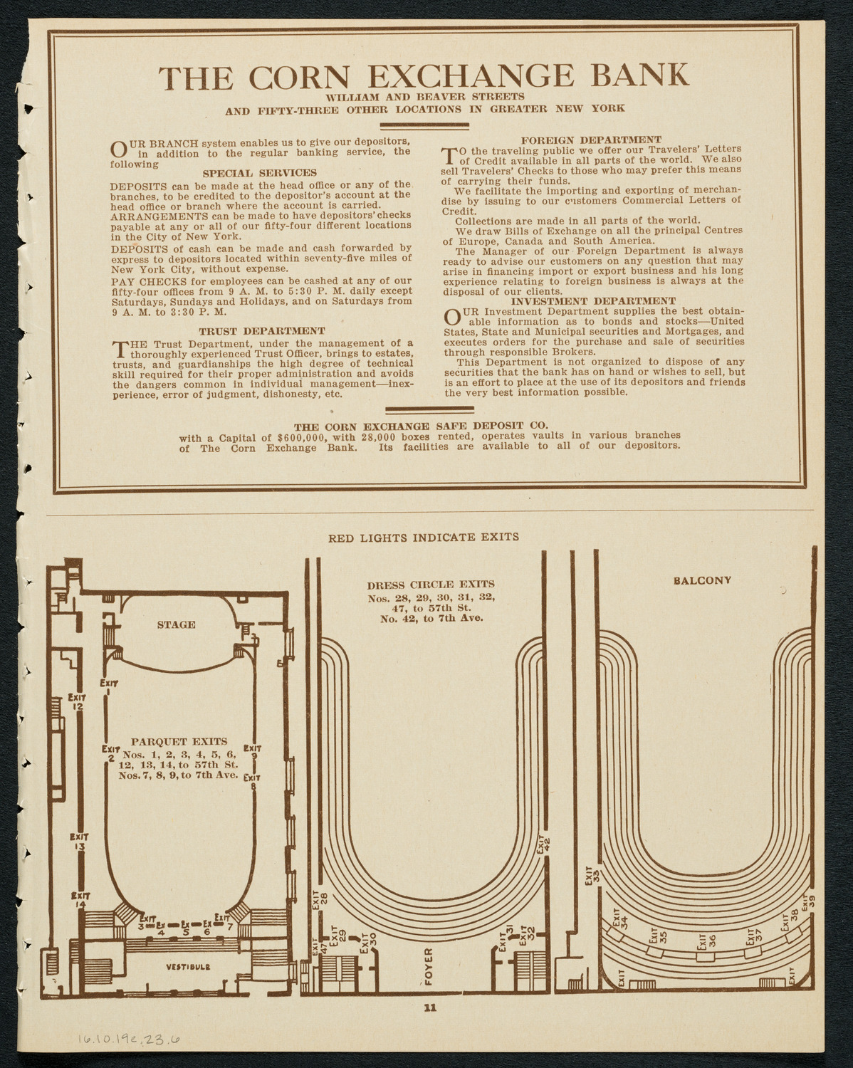 Sistine Chapel Choir, October 19, 1923, program page 11