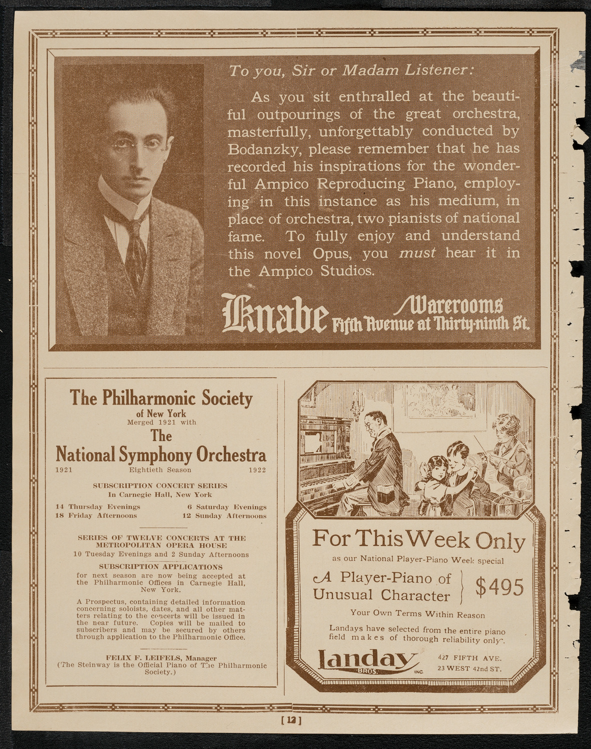 The High Twelve Club Reception and Entertainment, April 8, 1921, program page 12