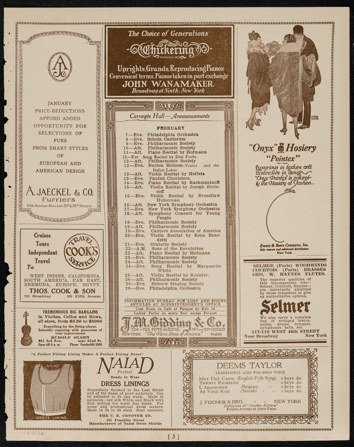 Burton Holmes Travelogue: Around the World, February 6, 1922, program page 3