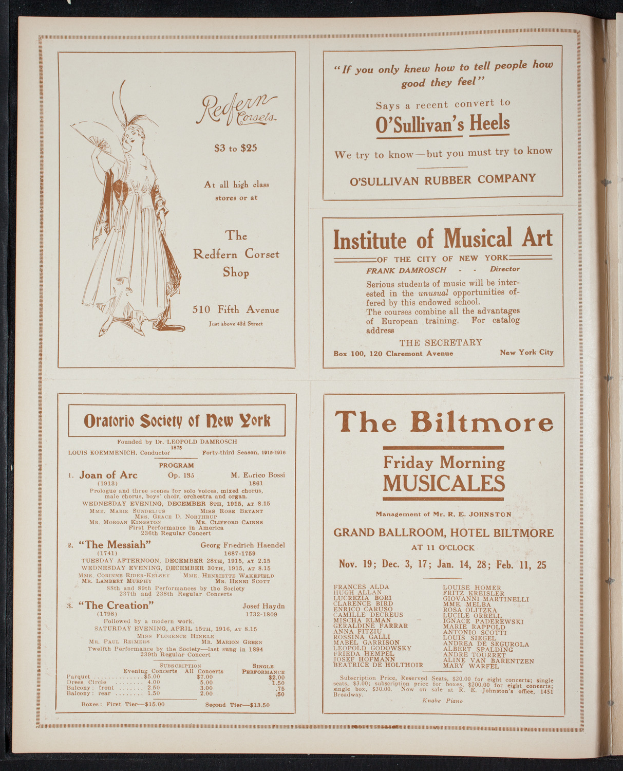 Elmendorf Lecture: The British Isles, November 8, 1915, program page 2