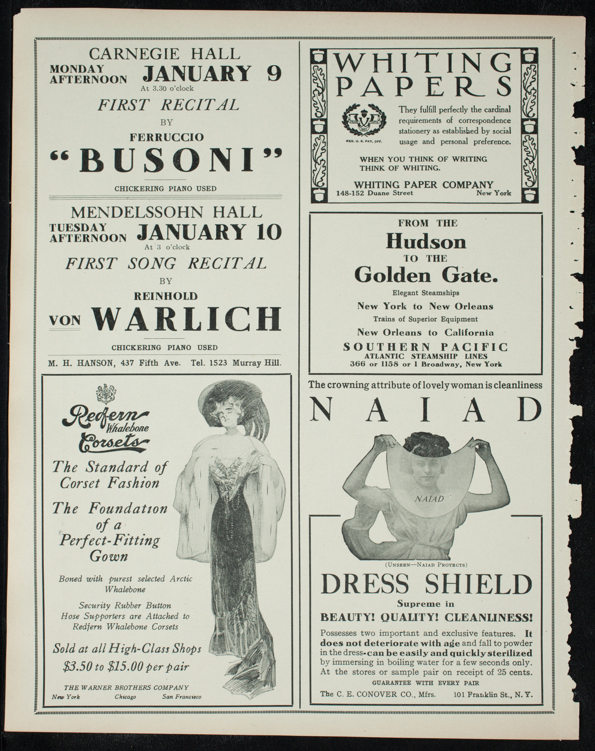 Oratorio Society of New York, December 28, 1910, program page 2