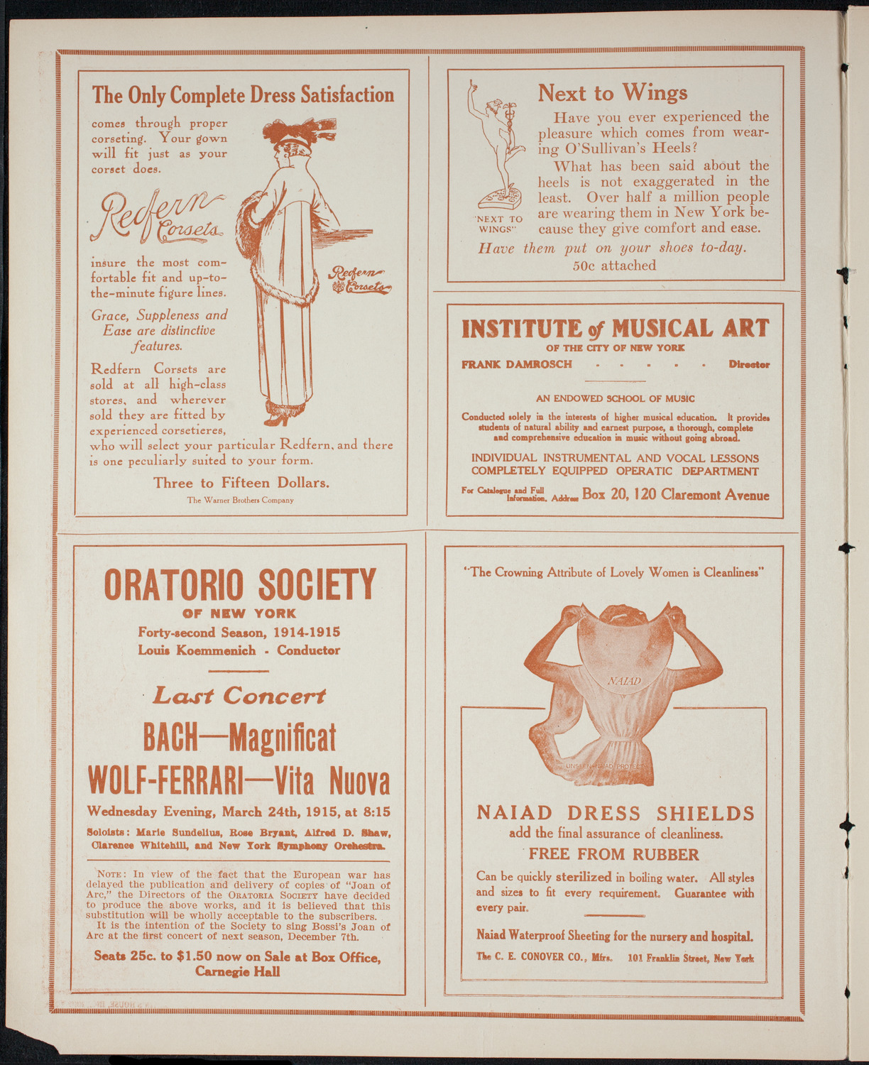 New York Symphony Orchestra, March 2, 1915, program page 2