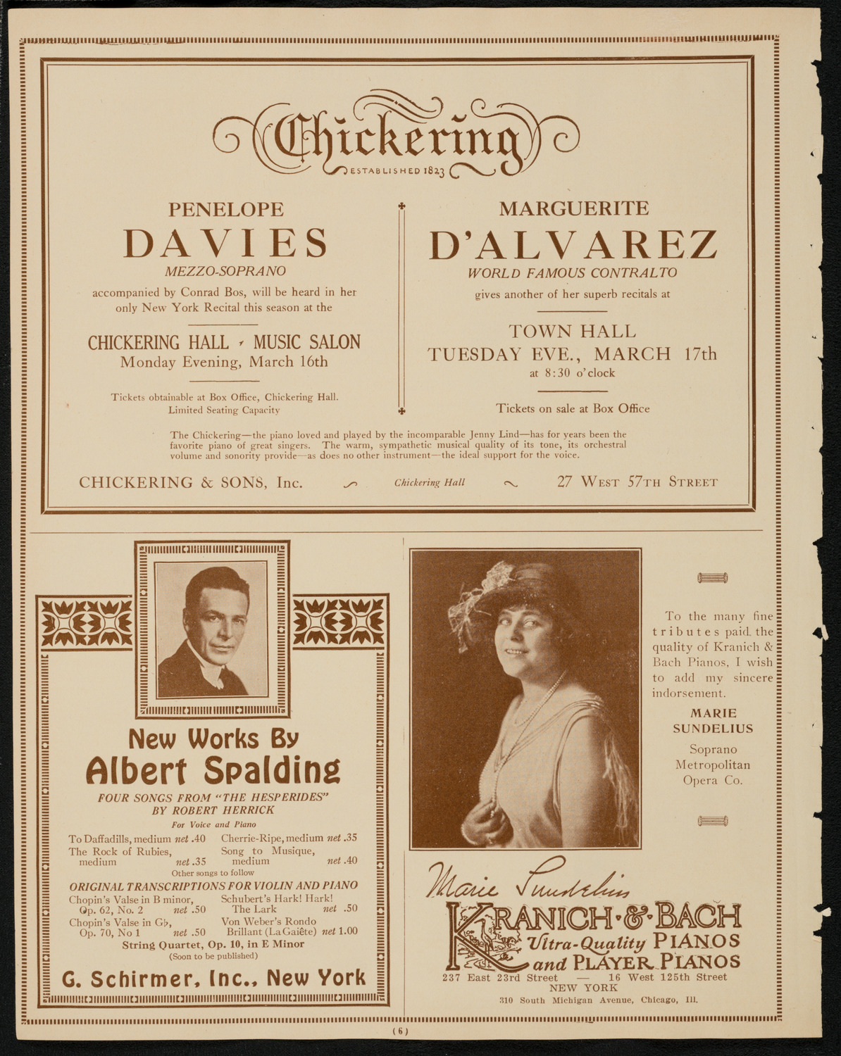 Boston Symphony Orchestra, March 12, 1925, program page 6