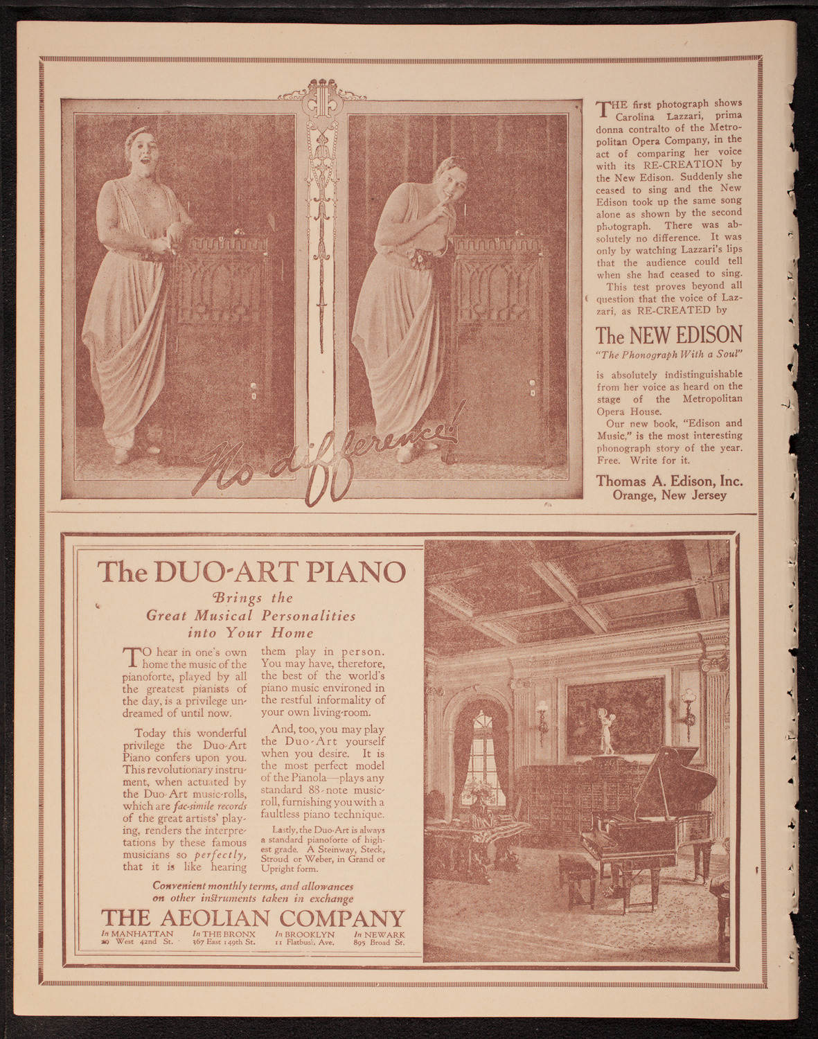 John O'Sullivan and Hazel Clark, November 2, 1919, program page 2