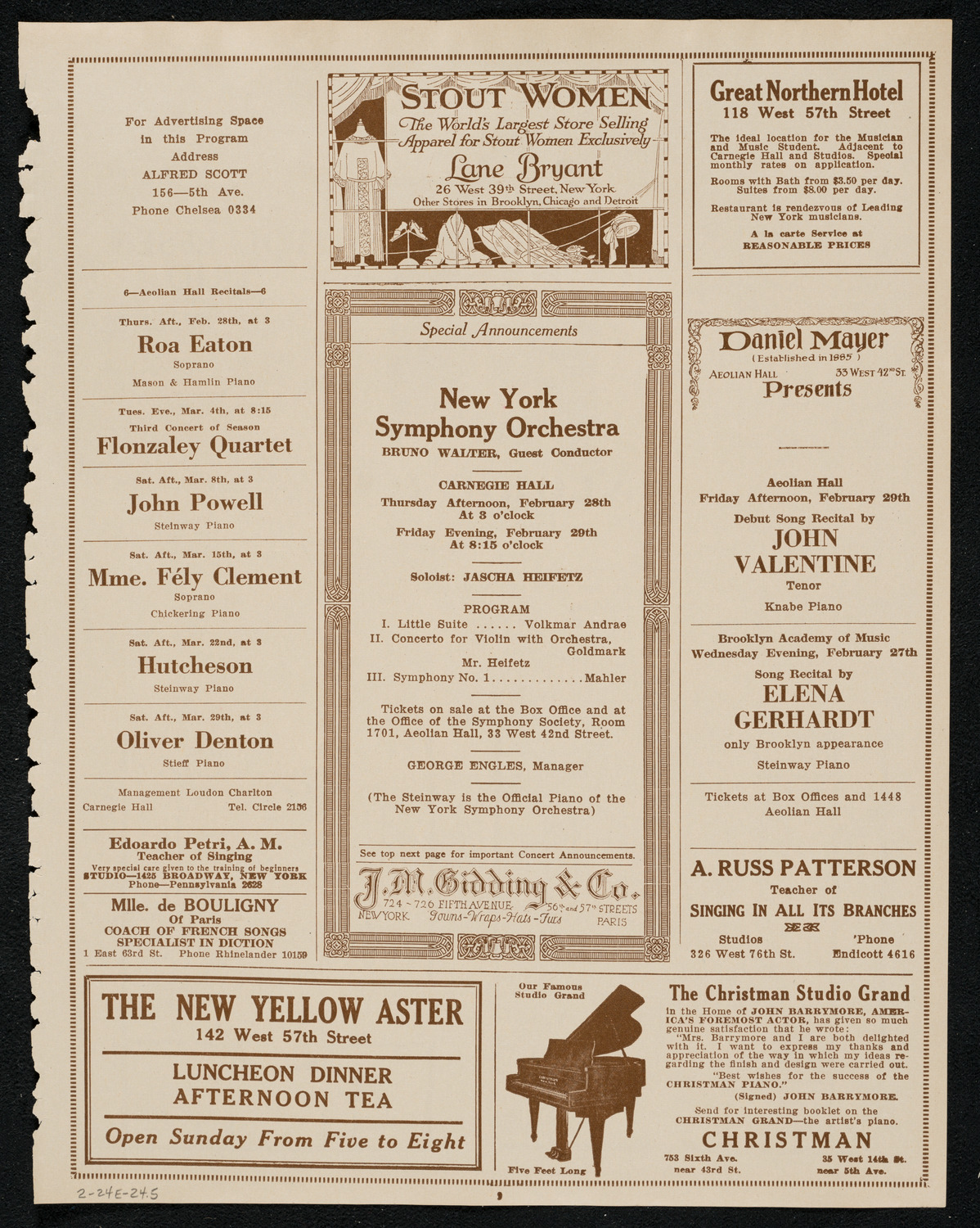 Benefit: Odd Fellows Home, February 24, 1924, program page 9