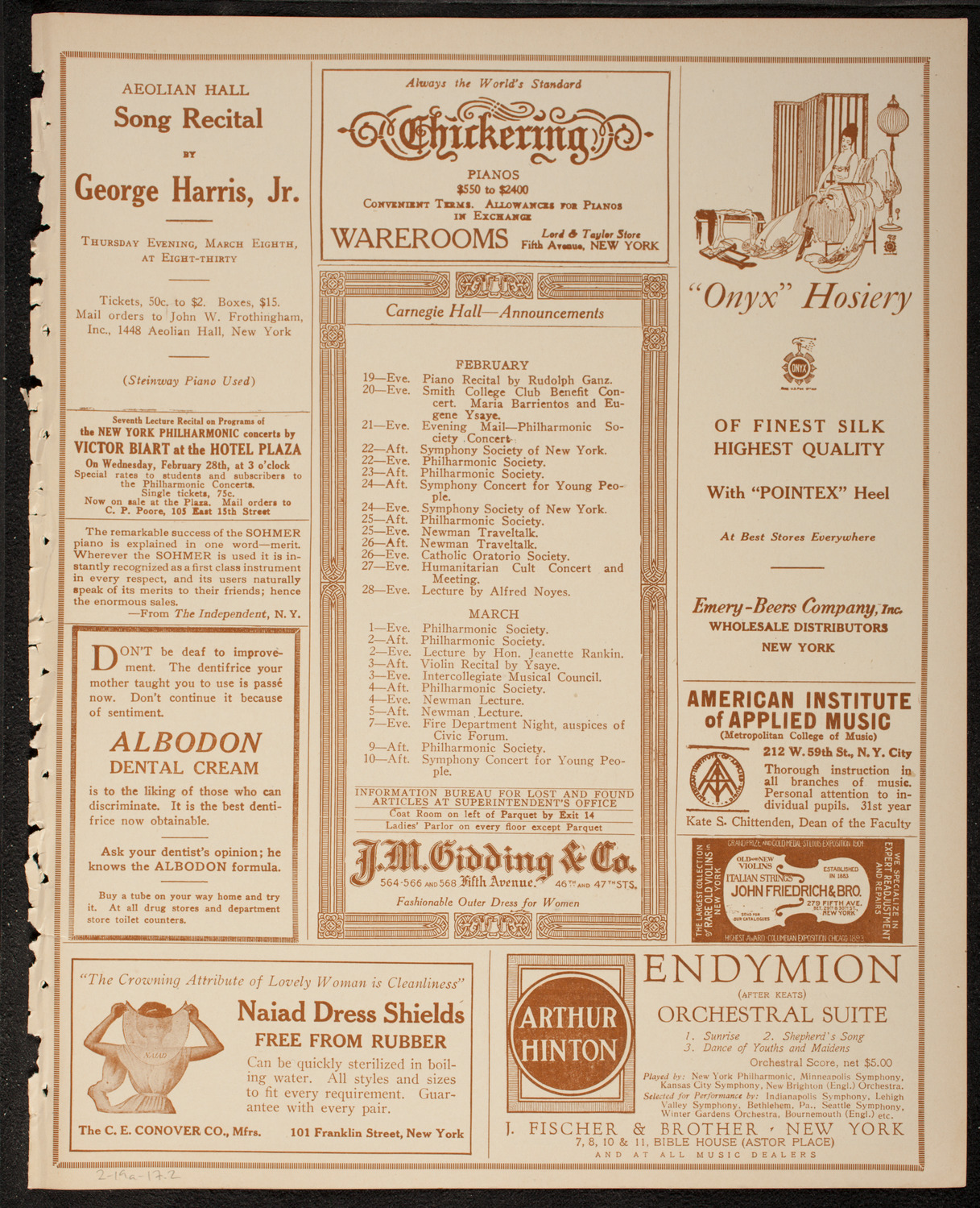 Burton Holmes Travelogue: La Belle France, February 19, 1917, program page 3