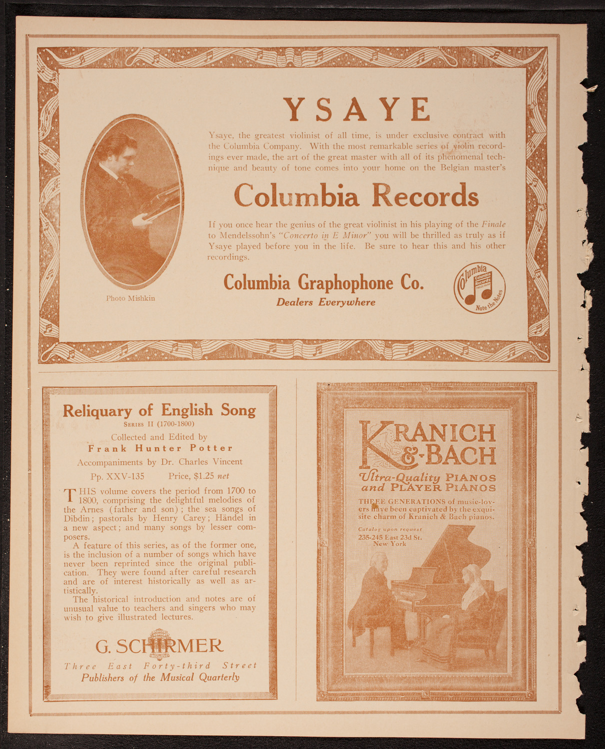 New York Philharmonic, March 22, 1917, program page 6