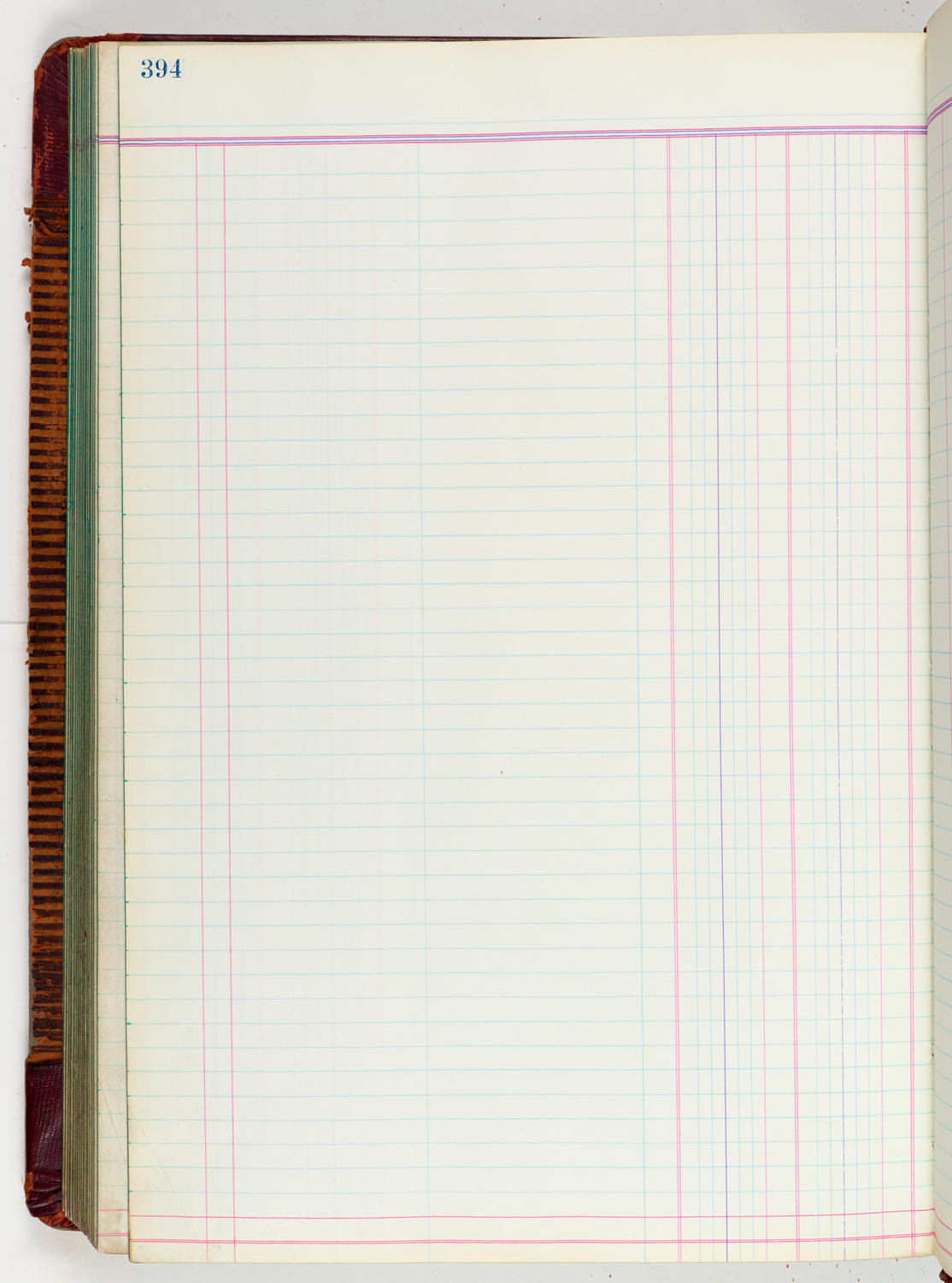 Music Hall Accounting Ledger, volume 5, page 394