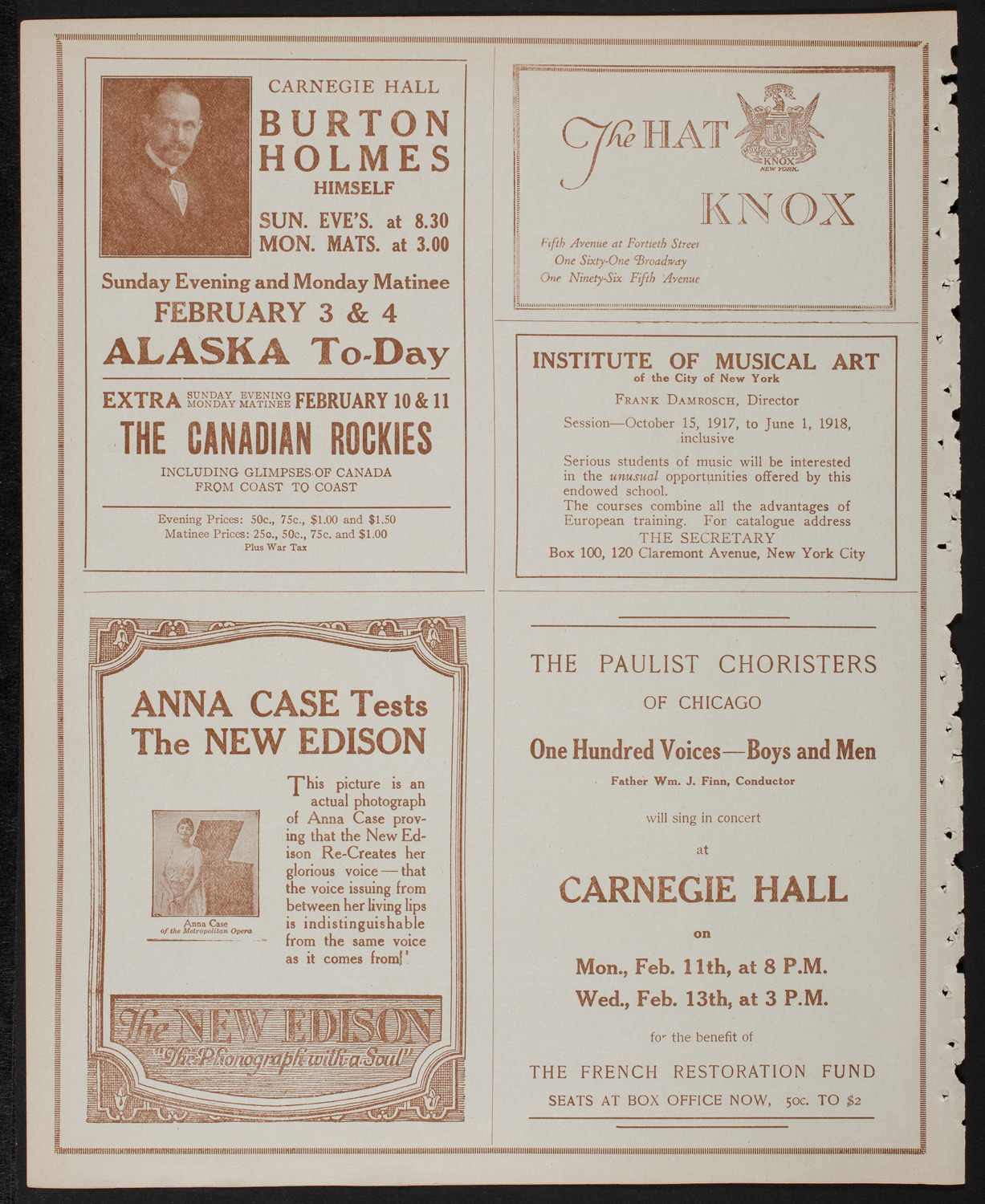 New York Philharmonic, February 3, 1918, program page 2