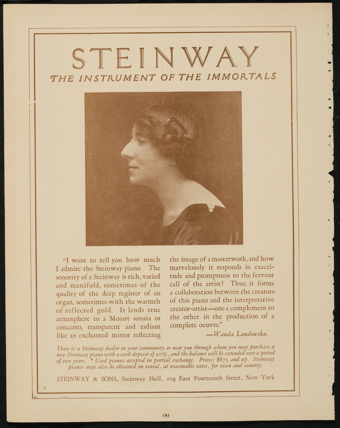 Benefit: St. Andrews One Cent Coffee Stands Society, April 23, 1925, program page 4
