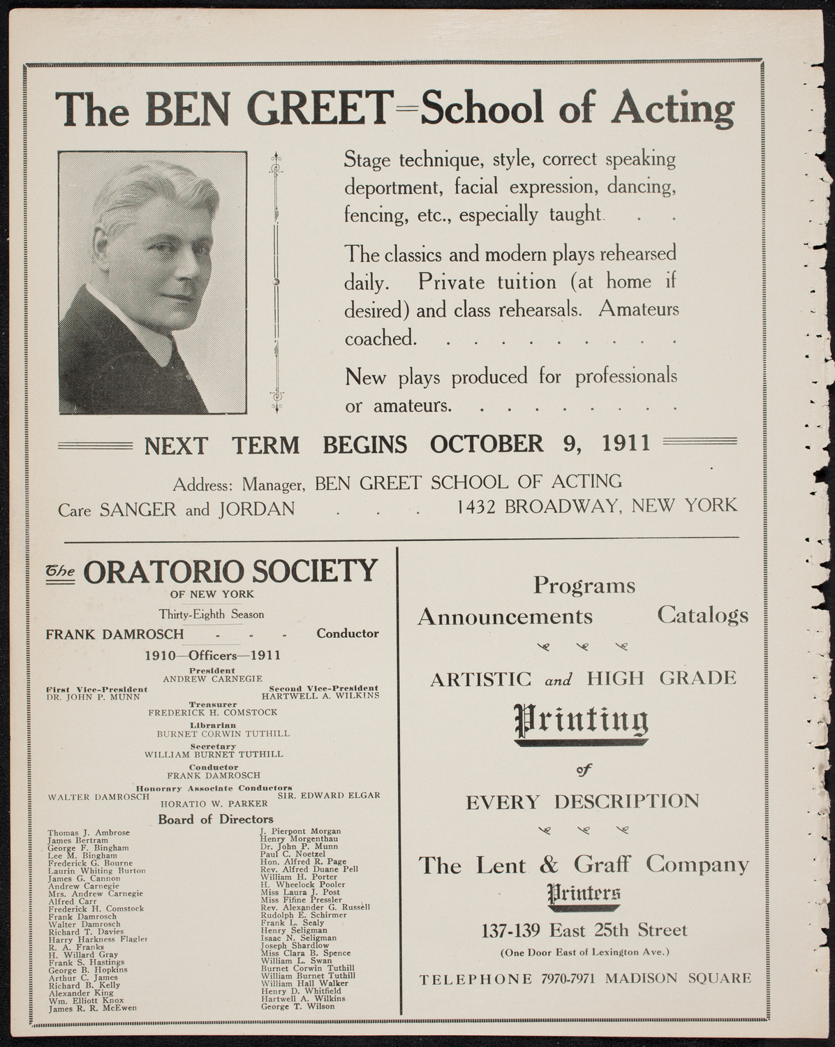 Graduation: Manhattan College, June 13, 1911, program page 8