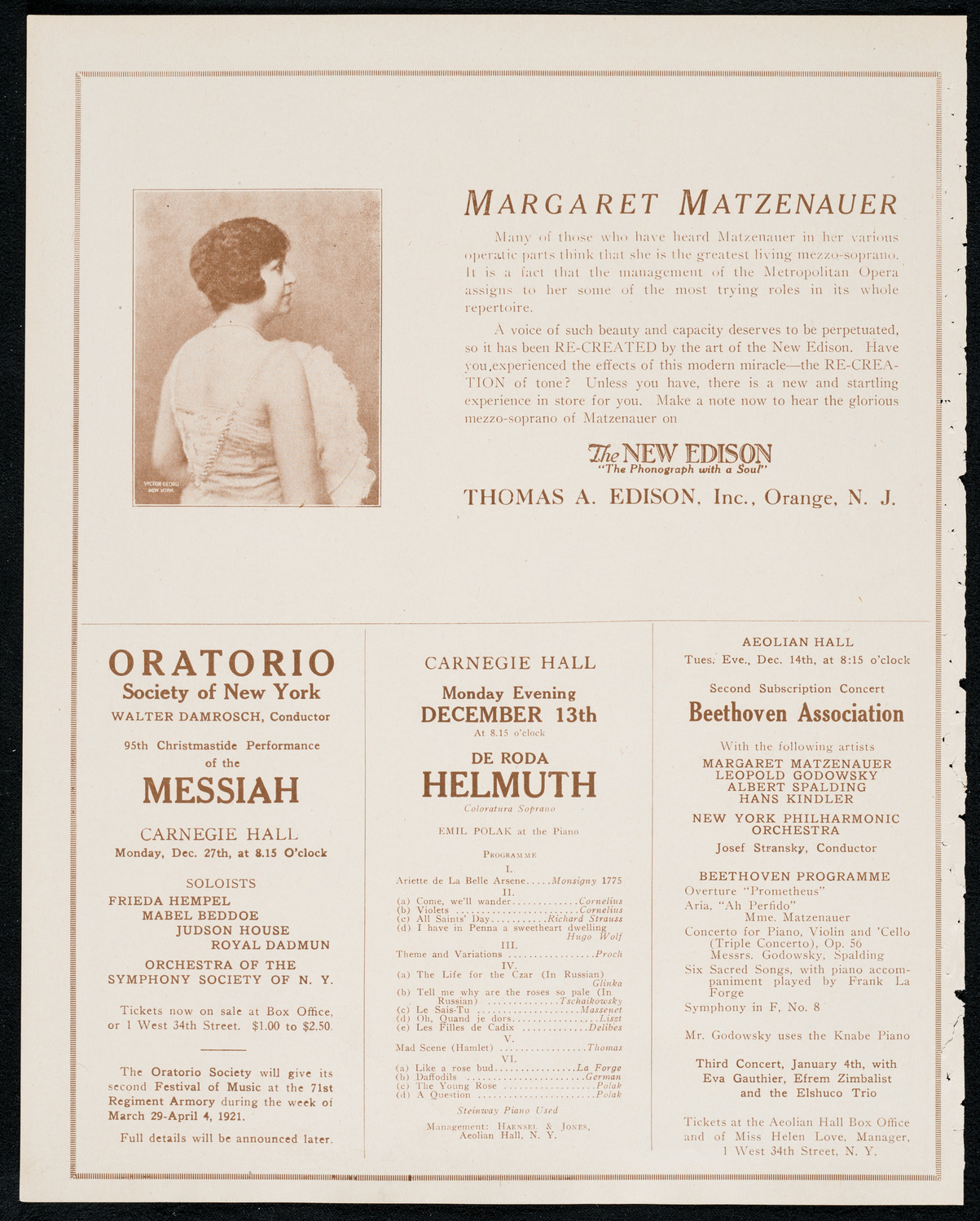 Symphony Concert for Young People, December 11, 1920, program page 2