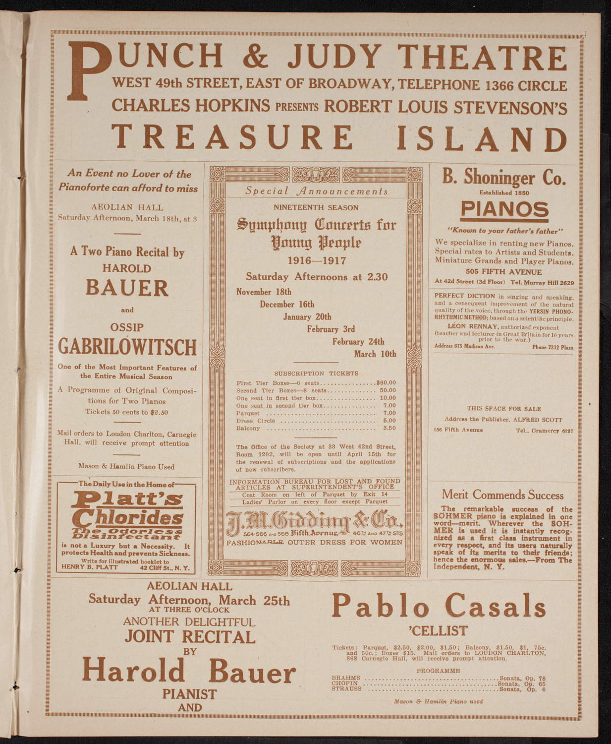 Boston Symphony Orchestra, March 16, 1916, program page 9