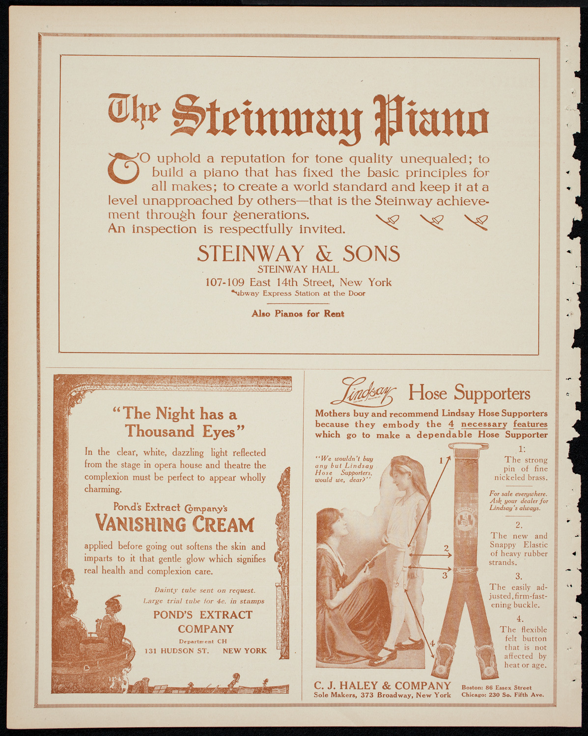 Julia Culp, Contralto, February 24, 1914, program page 4