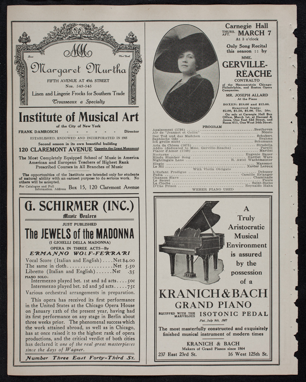 Mendelssohn Choir of Toronto with the Theodore Thomas Orchestra, February 27, 1912, program page 6