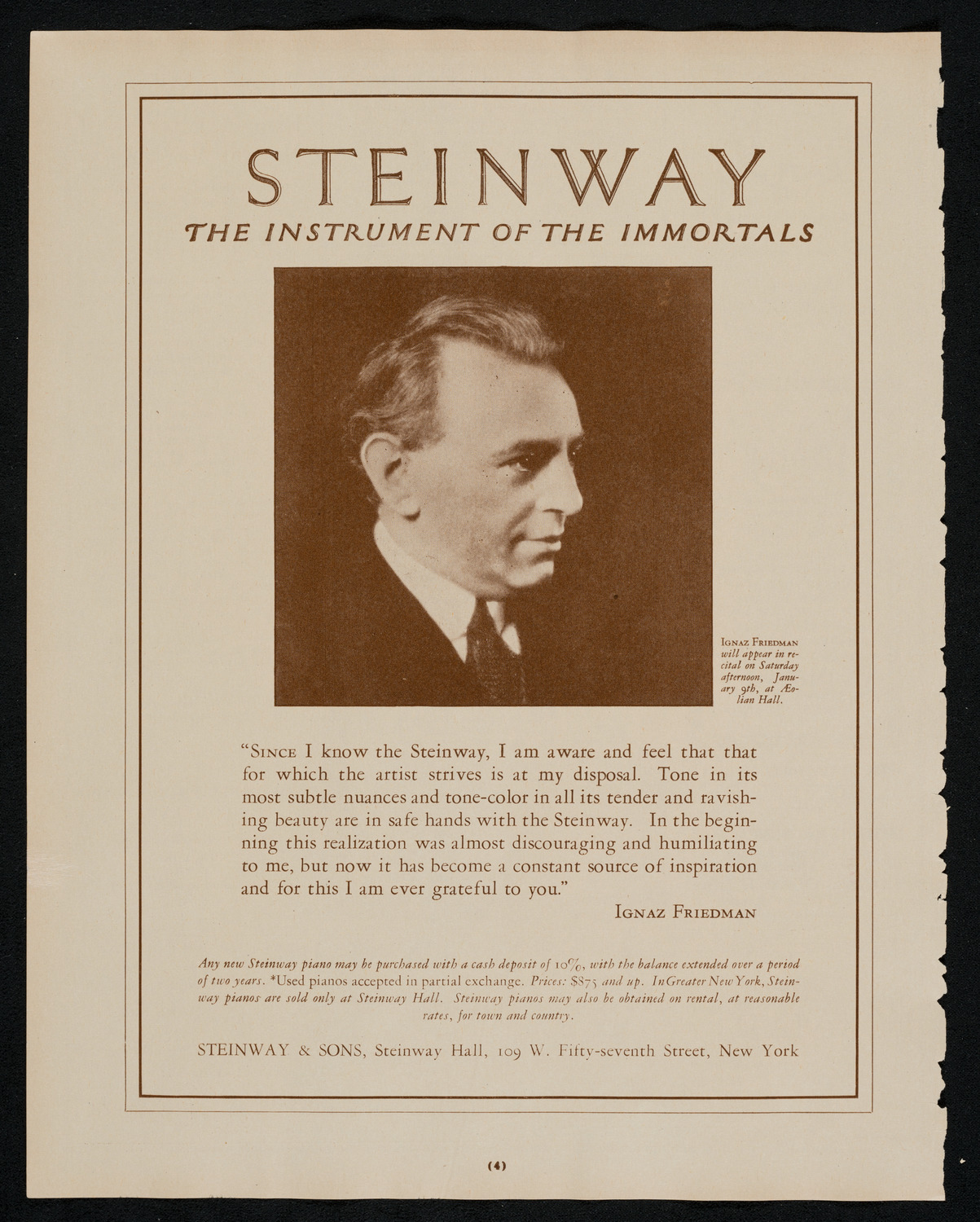 State Symphony Orchestra of New York, December 20, 1925, program page 4