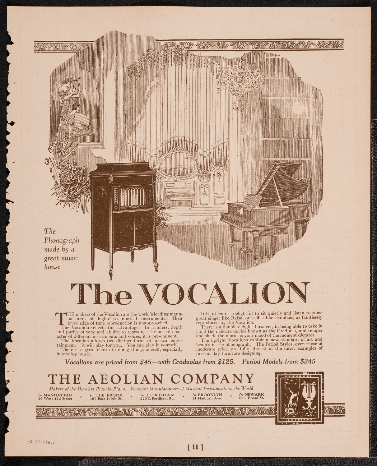 Oratorio Society of New York, December 28, 1921, program page 11