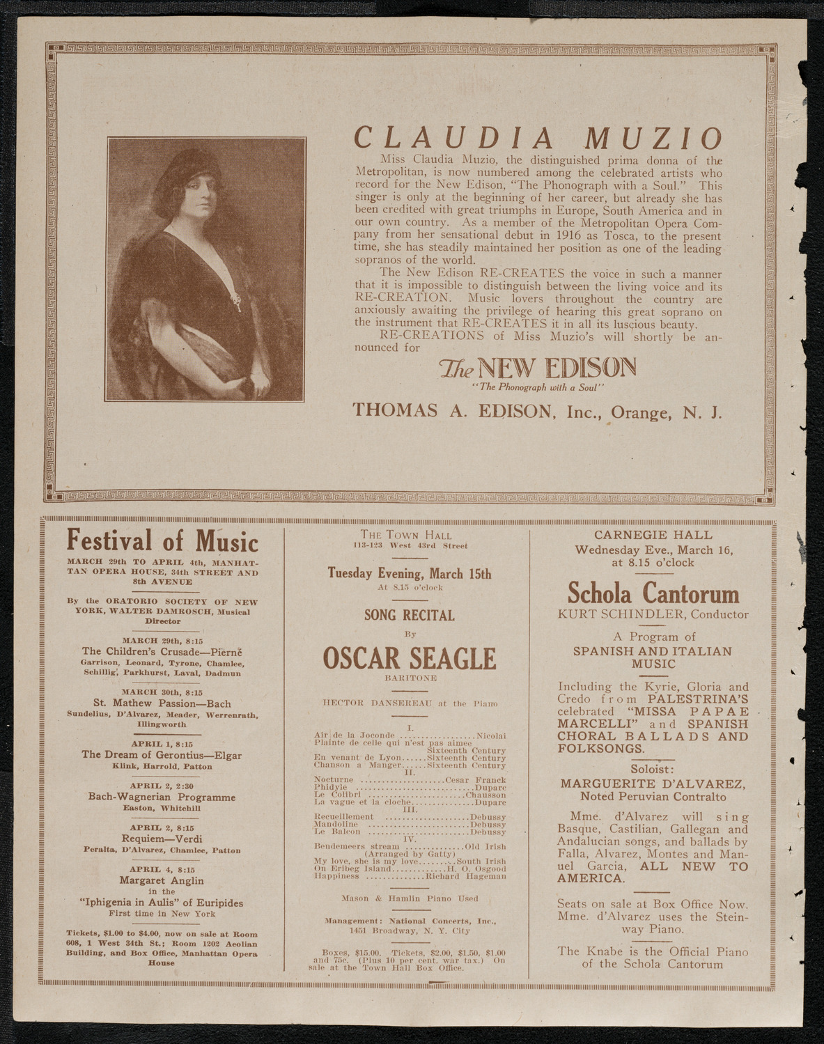 Philadelphia Orchestra, March 8, 1921, program page 2