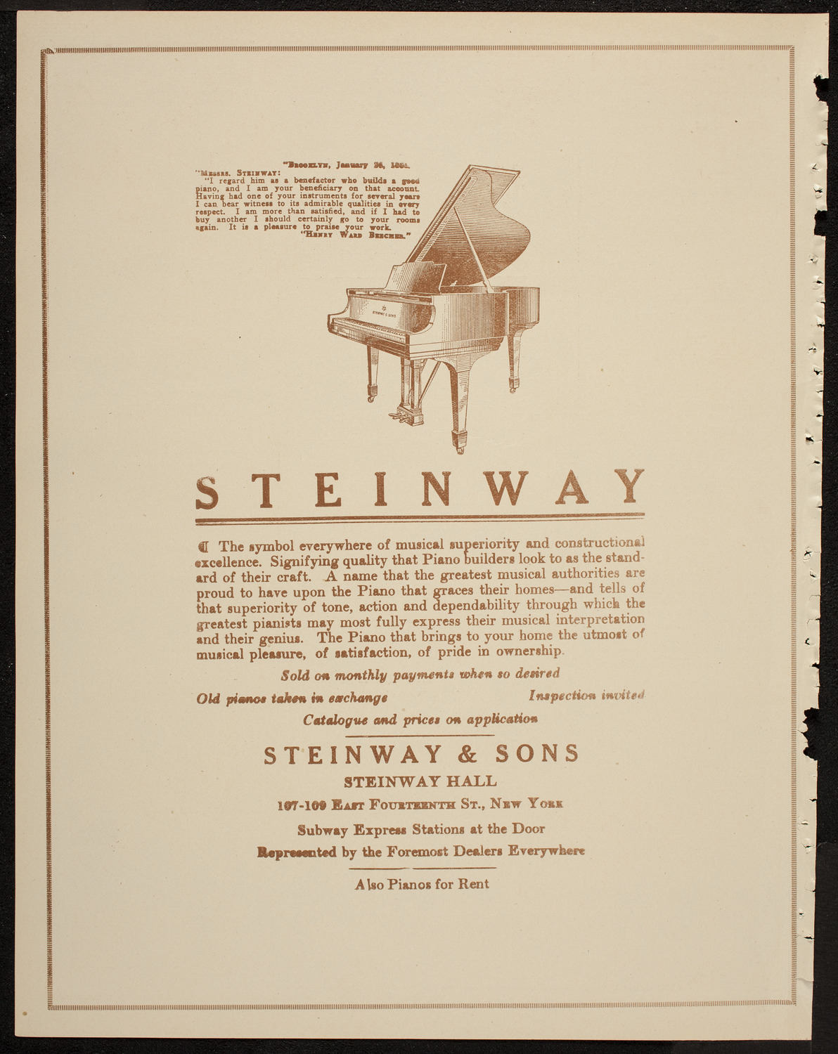 Benefit: Hebrew Veterans Memorial, April 24, 1920, program page 4