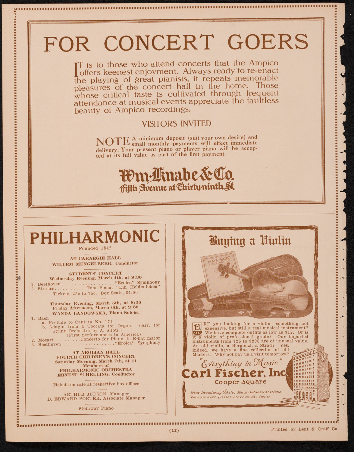 Dusolina Giannini, Soprano, February 28, 1925, program page 12