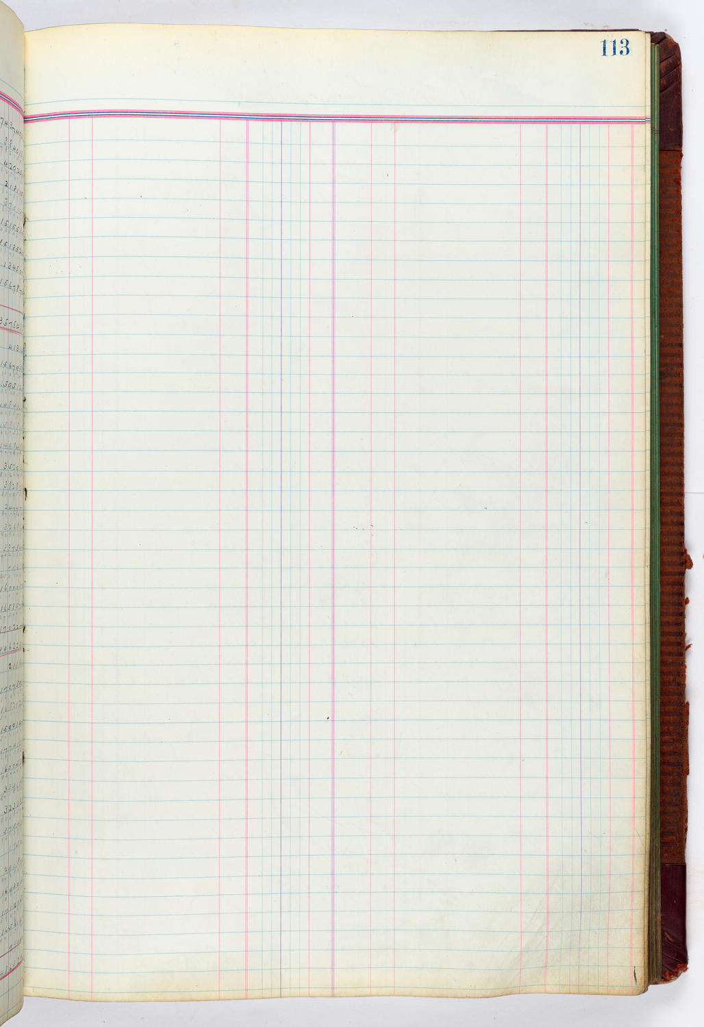Music Hall Accounting Ledger, volume 4, page 113