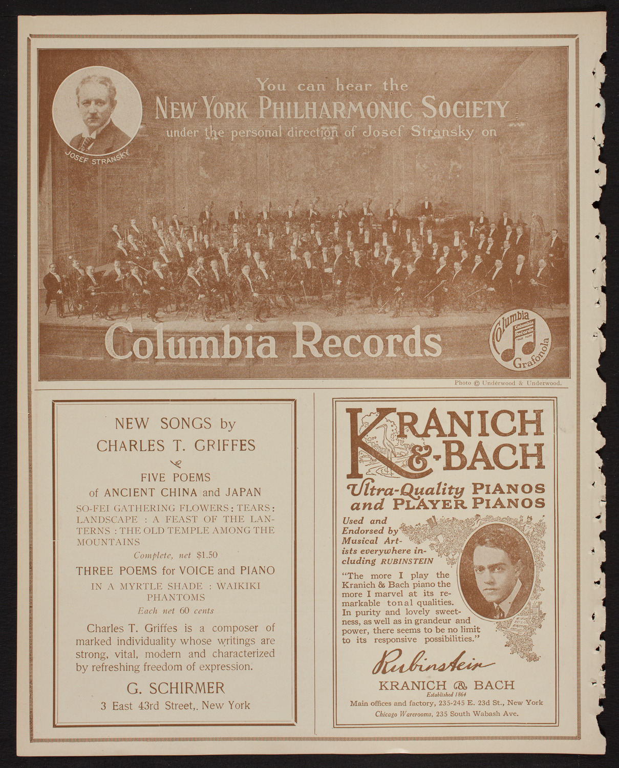 New York Philharmonic, March 24, 1918, program page 6