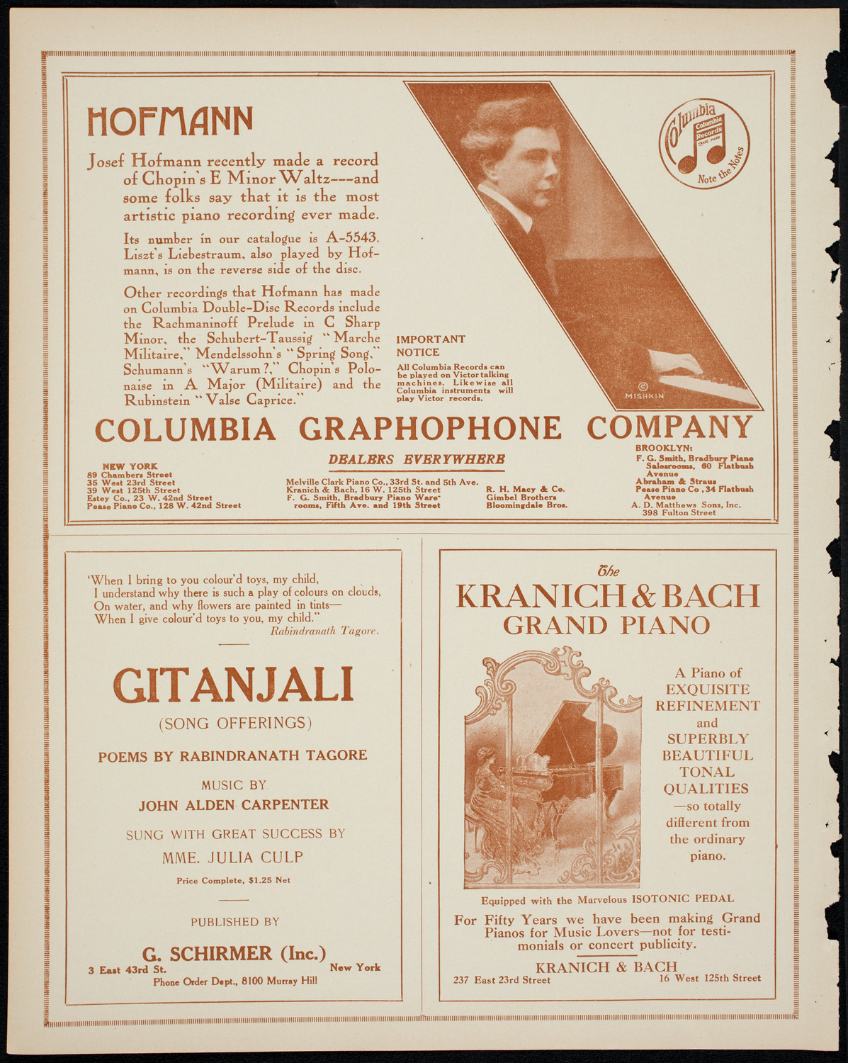 Commander Edward Evans, March 17, 1914, program page 6