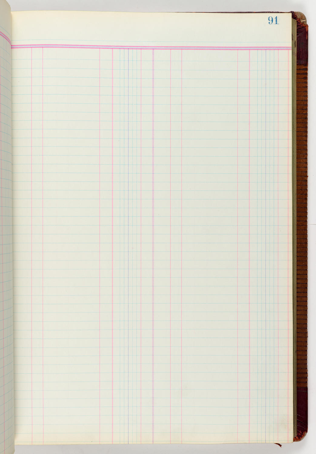 Music Hall Accounting Ledger Journal, volume 6, page 91