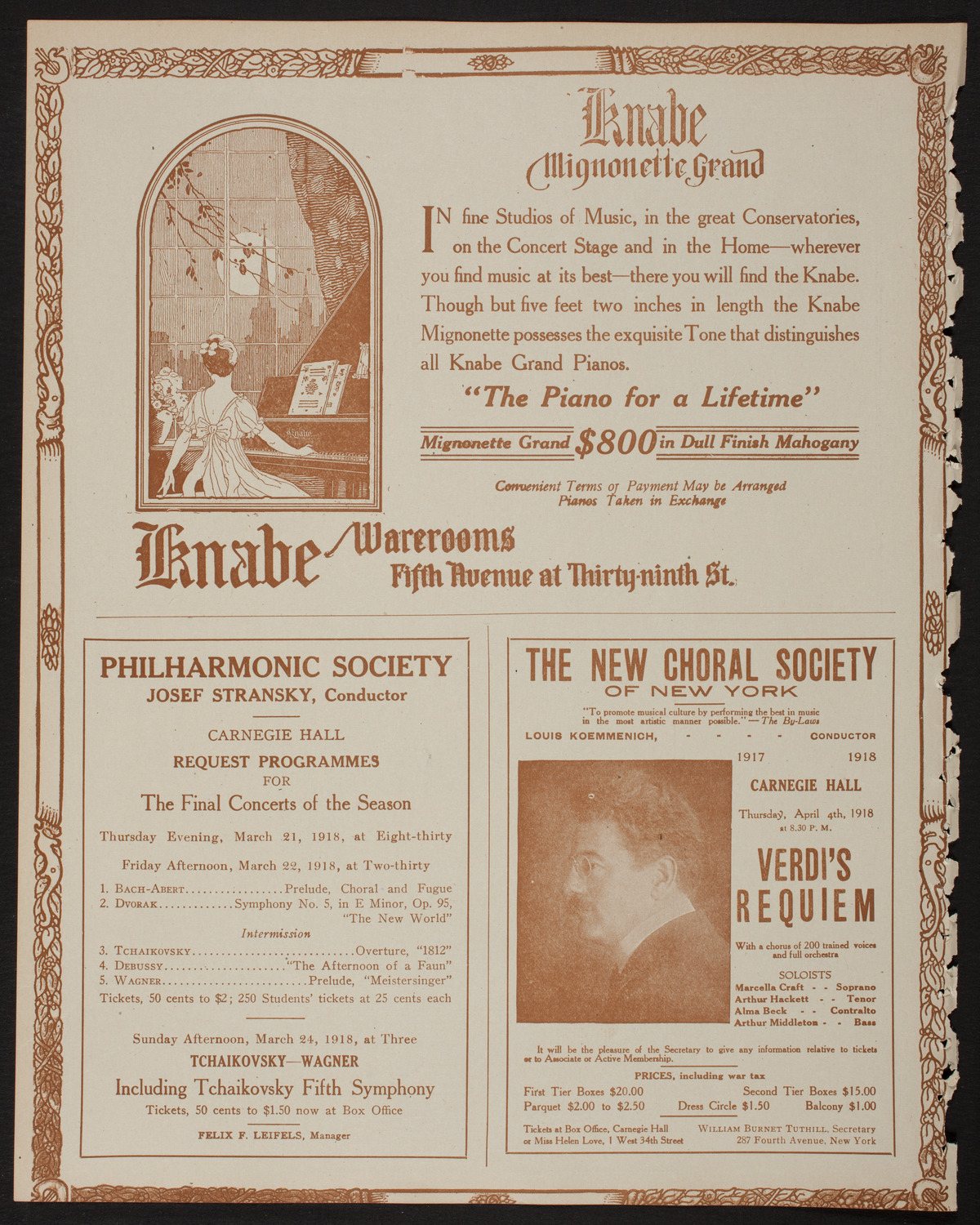 Lecture by Lieutenant Patrick Alva O'Brien, R.F.C., March 17, 1918, program page 12
