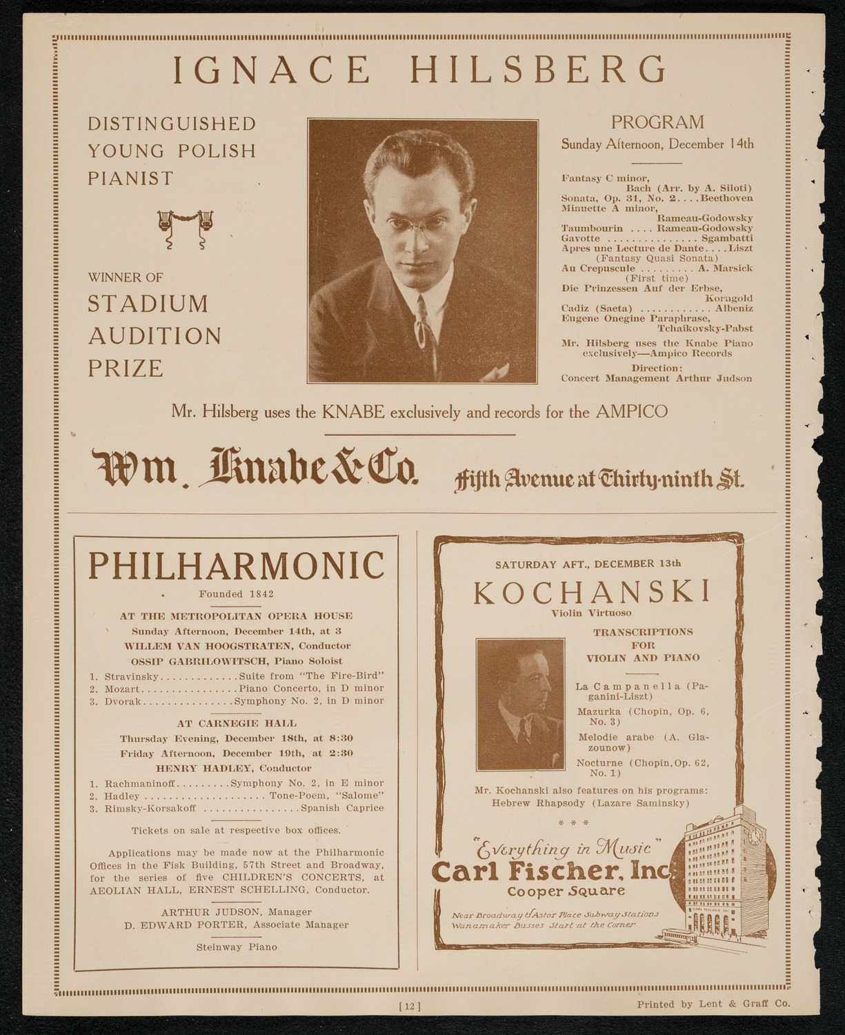 New York Fraihait Gesang Farein and Patterson Fraihait Gesang Farein, December 13, 1924, program page 12