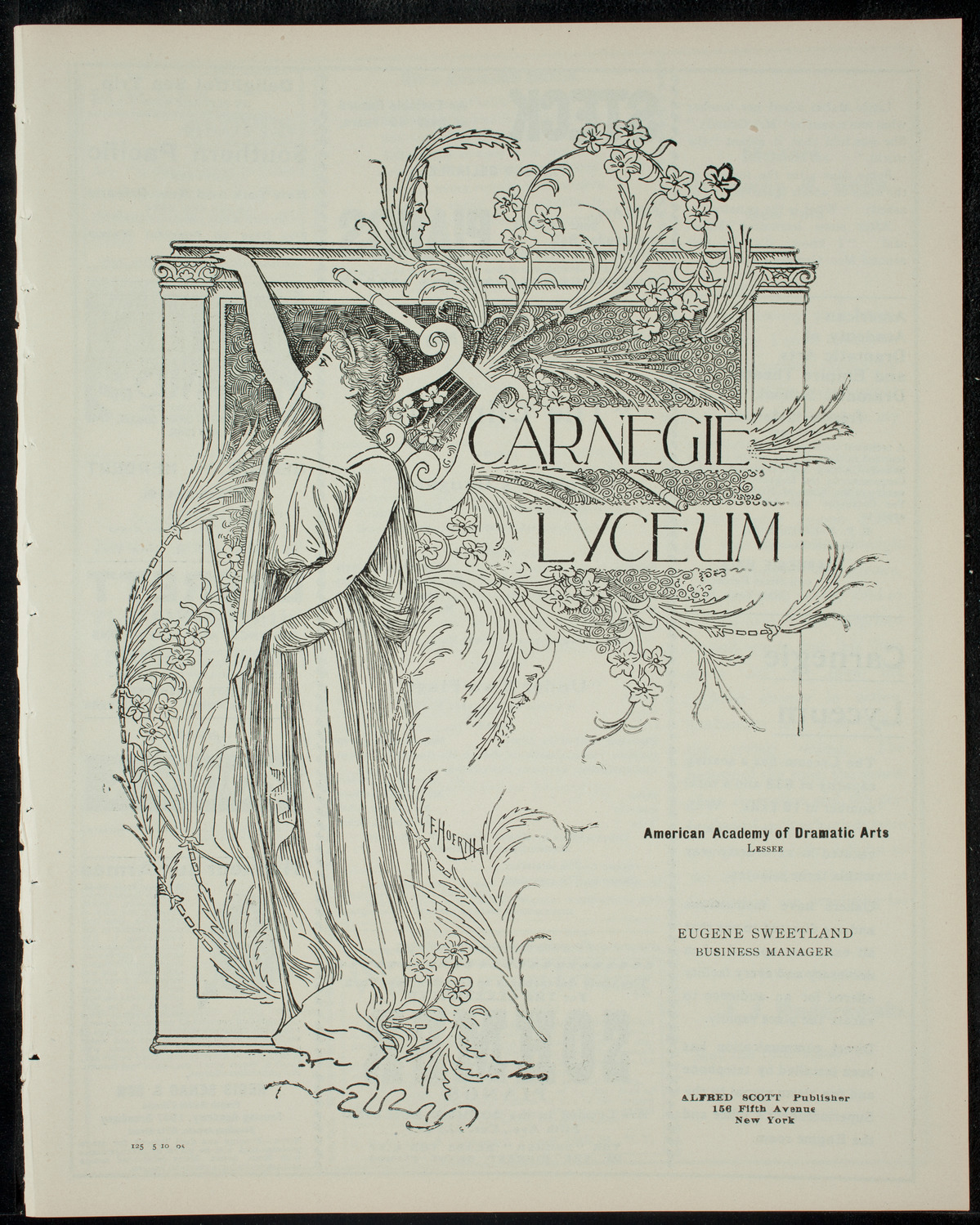 Theatrical Presentation by The Climbers, May 10, 1905, program page 1