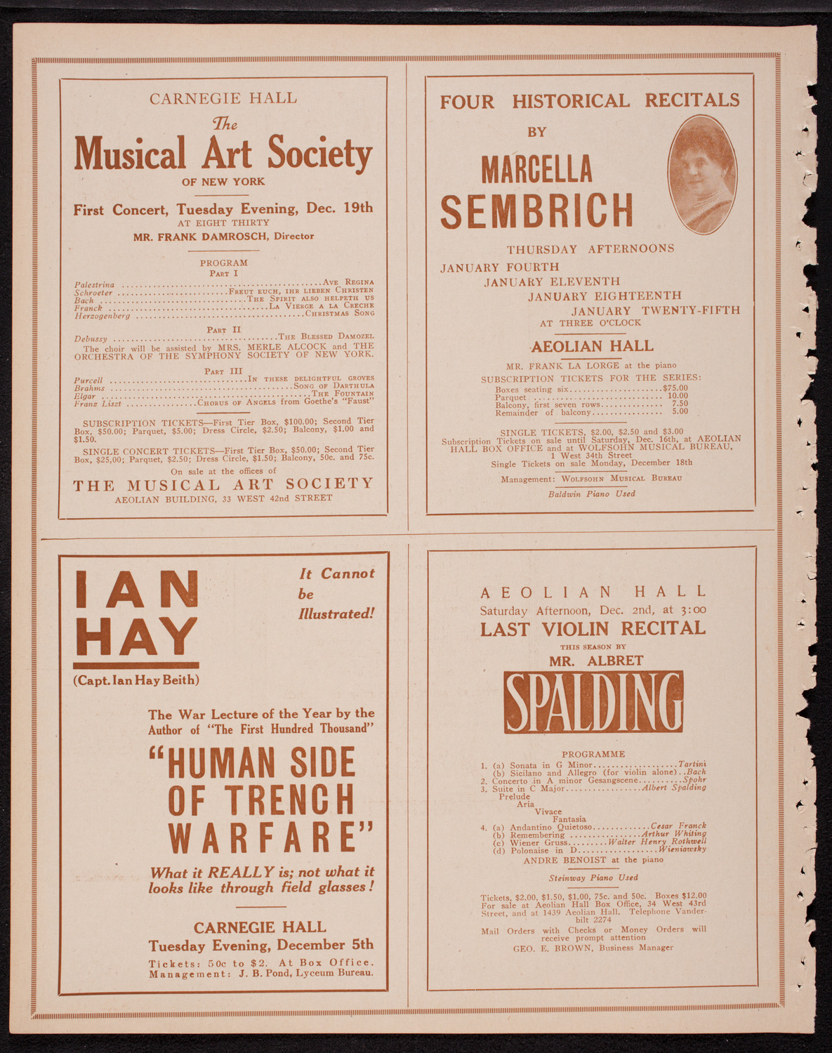 Boston Symphony Orchestra, December 2, 1916, program page 10