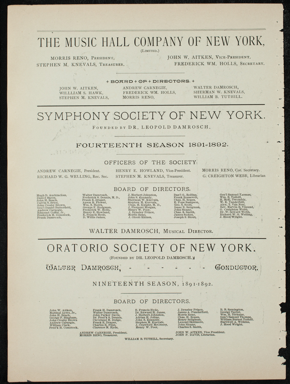 Robert Burns Anniversary Festival, January 25, 1892, program page 2