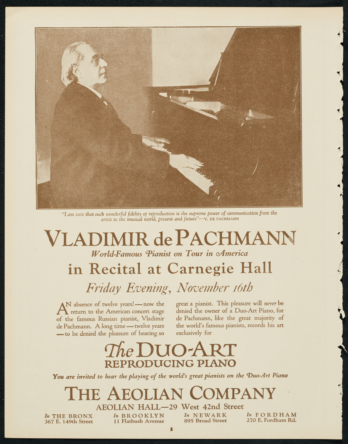 New York Philharmonic, November 15, 1923, program page 2