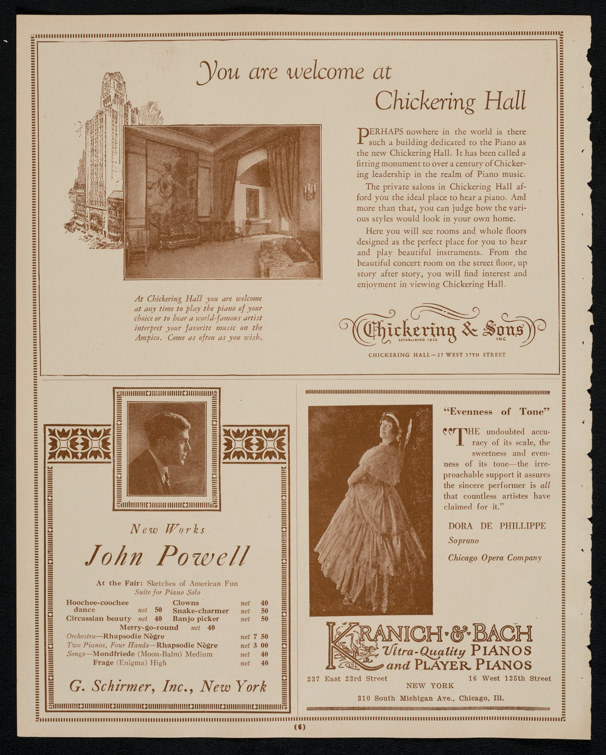 New York Philharmonic, November 6, 1925, program page 6