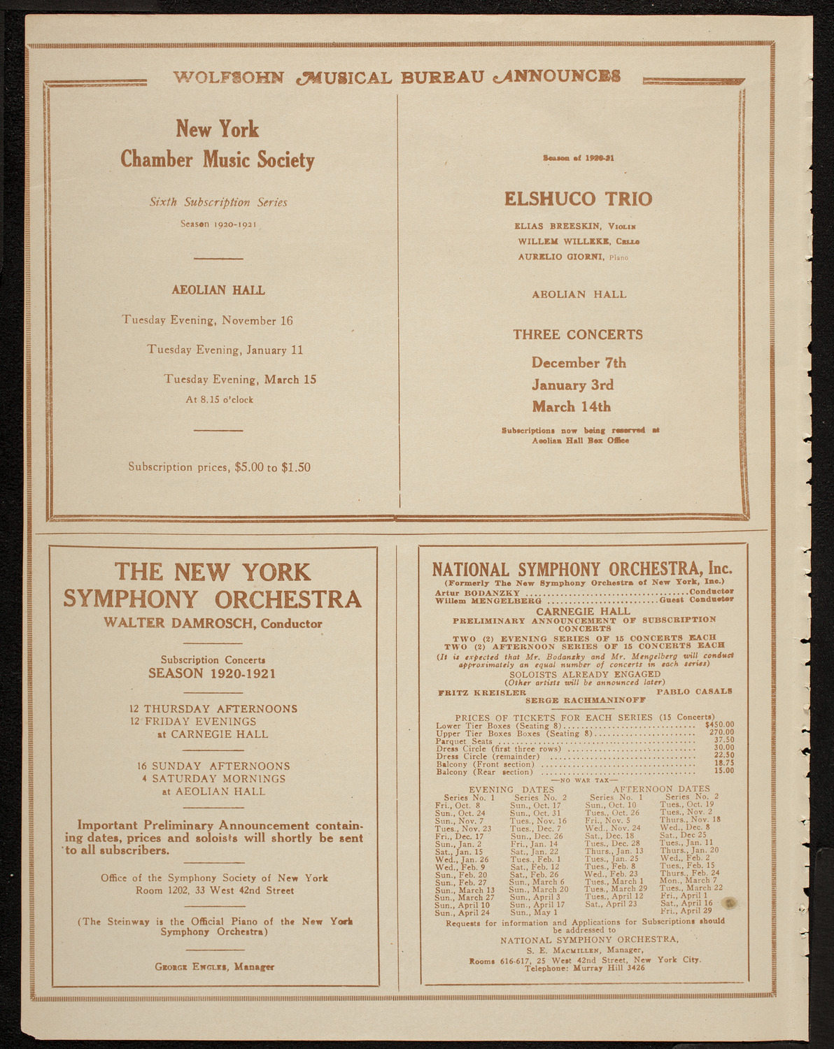 Graduation: Manhattan College, June 15, 1920, program page 8