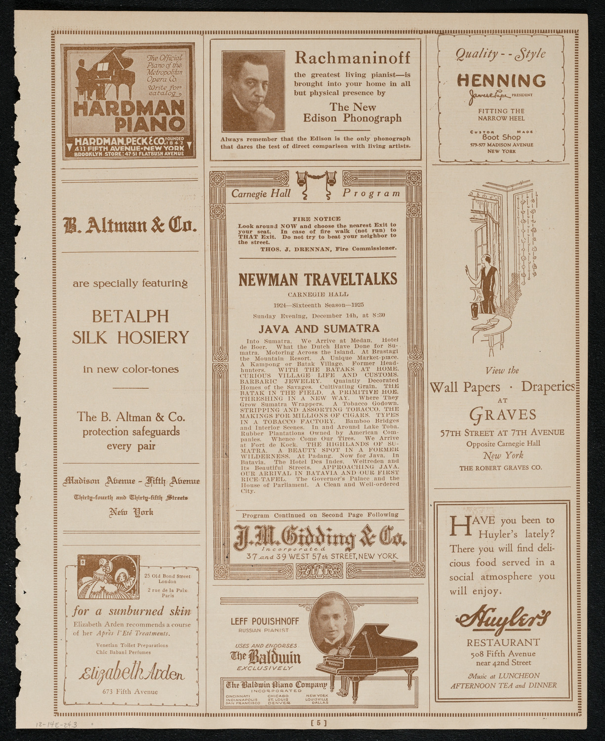 Newman Traveltalks: Java and Sumatra, December 14, 1924, program page 5
