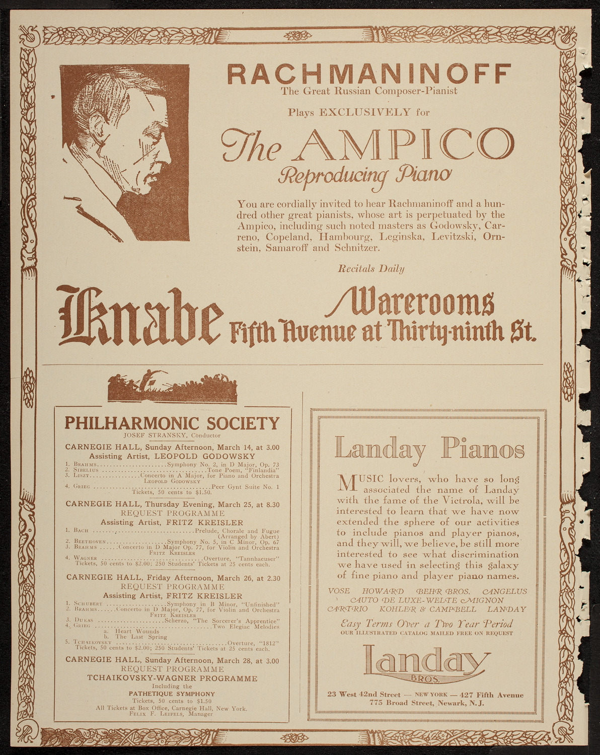 Isadora Duncan Dancers, March 13, 1920, program page 12