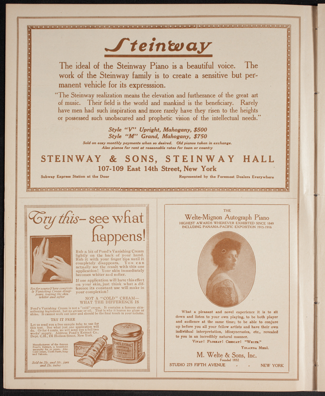 Benefit: Scandinavian Emigrant Home, April 1, 1916, program page 4