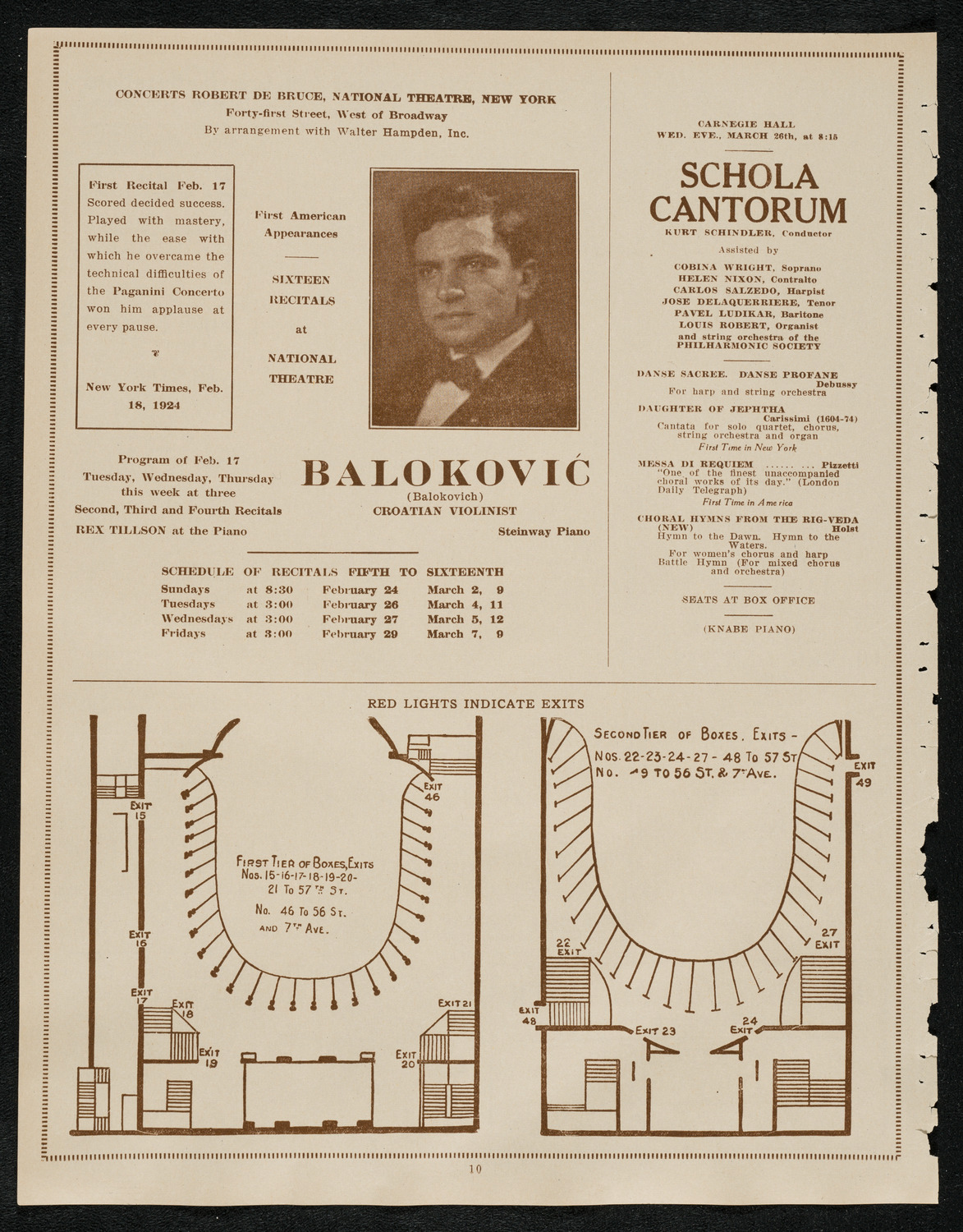 Gurdjieff Institute Demonstration, March 3, 1924, program page 10