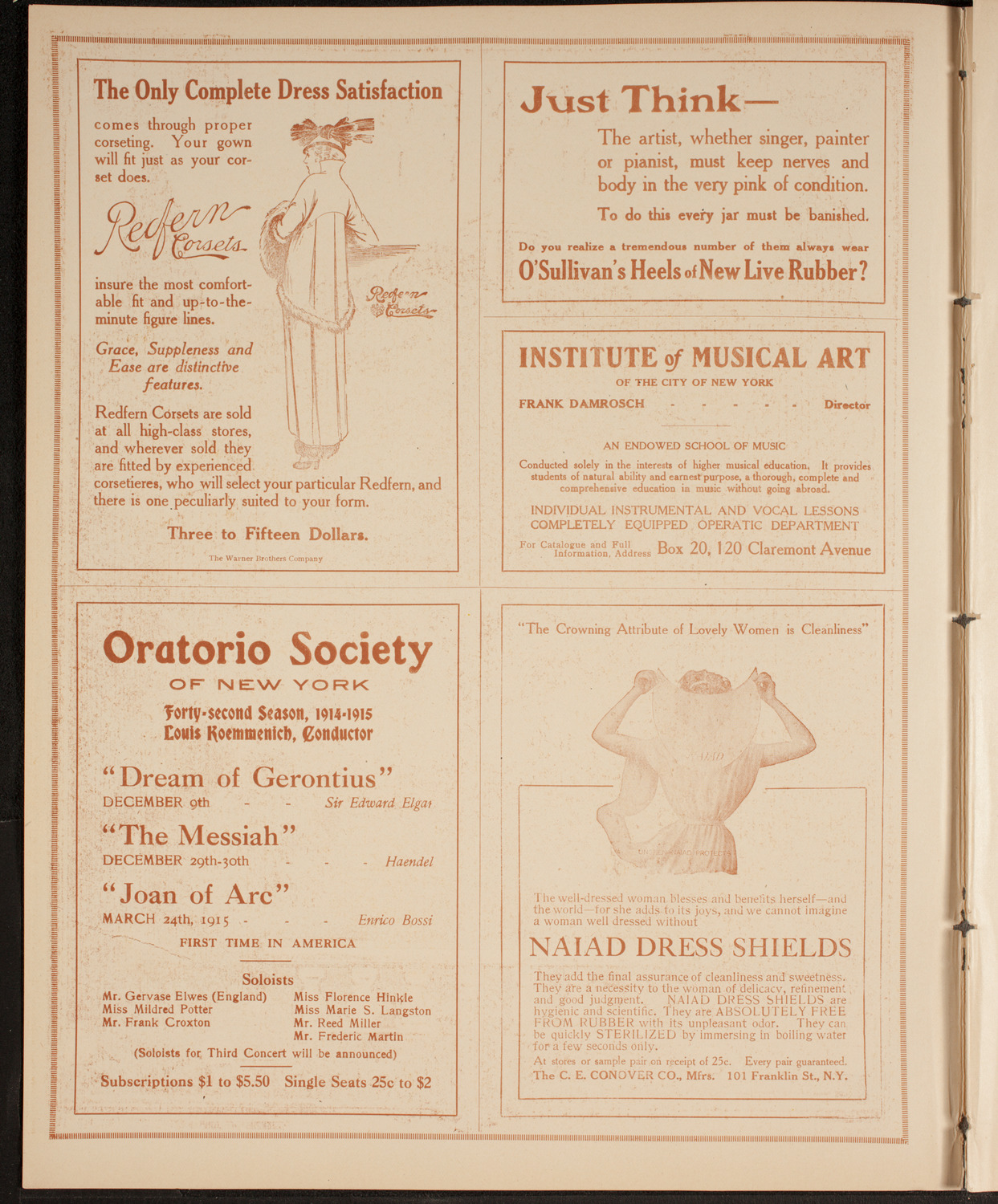 New York Philharmonic, November 21, 1914, program page 2