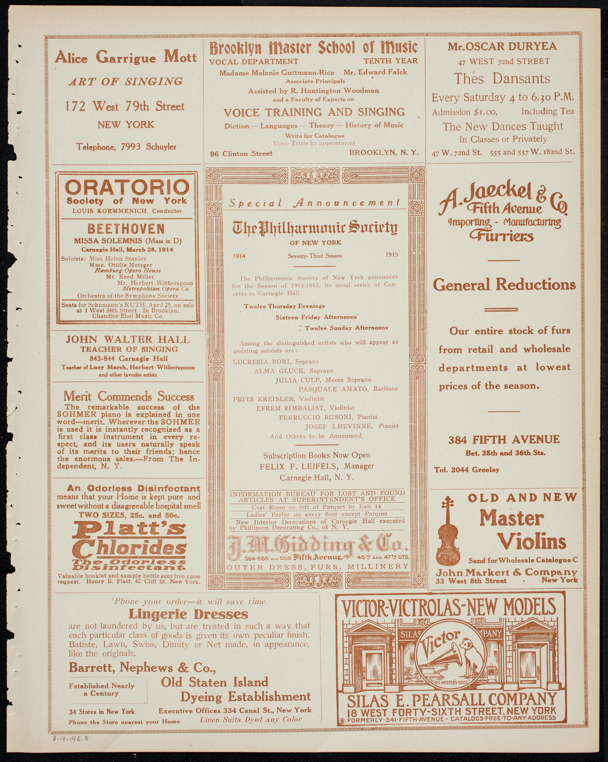 Lecture by Reverend Michael J. Phelan, with Gaelic Concert and Dancing, March 14, 1914, program page 9