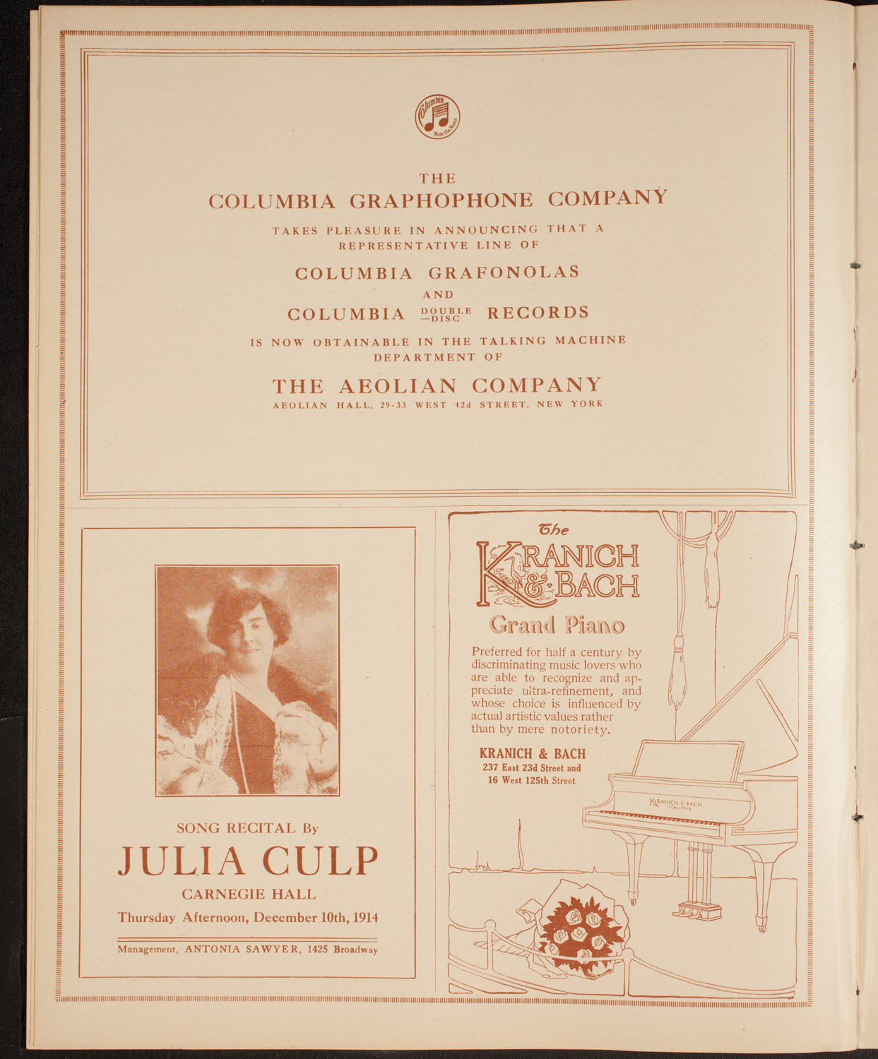 New York College of Music and New York German Conservatory of Music Faculty Concert, November 20, 1914, program page 6