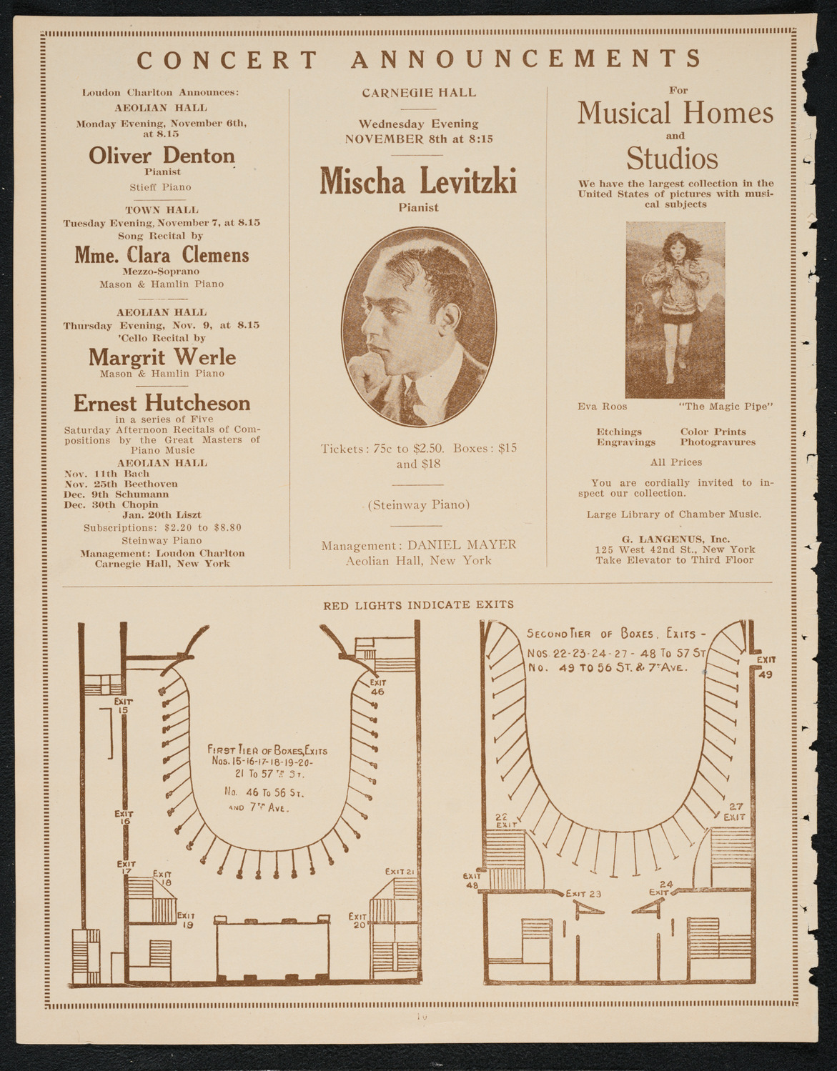 New York College of Music and American Conservatory of Music Faculty Concert with Orchestra, October 29, 1922, program page 10