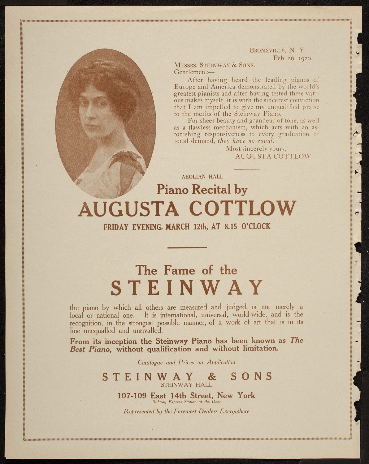 Philadelphia Orchestra, March 9, 1920, program page 4