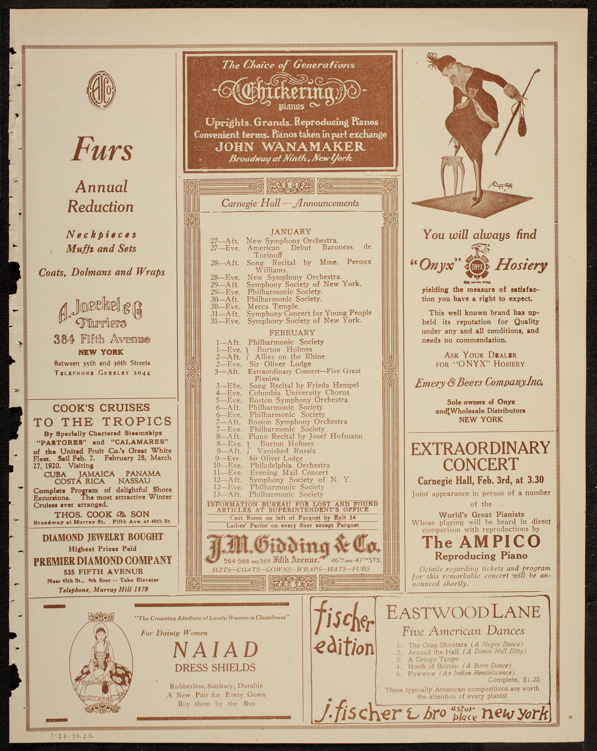 Lecture by Sir Oliver Lodge, January 26, 1920, program page 3