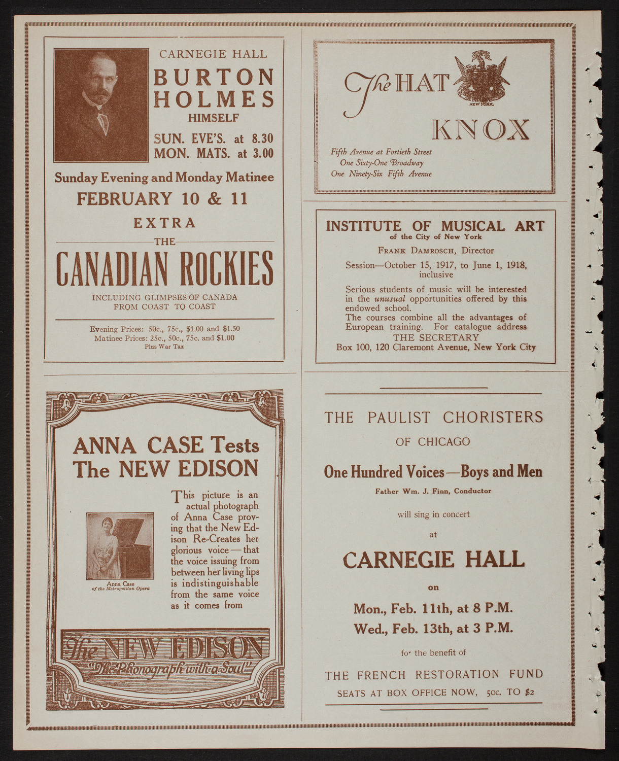 Alma Gluck, Soprano, February 9, 1918, program page 2