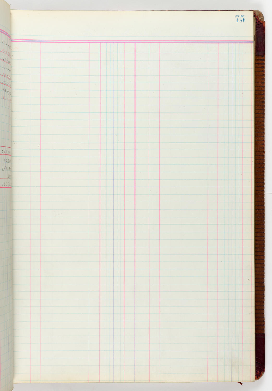 Music Hall Accounting Ledger Journal, volume 6, page 75