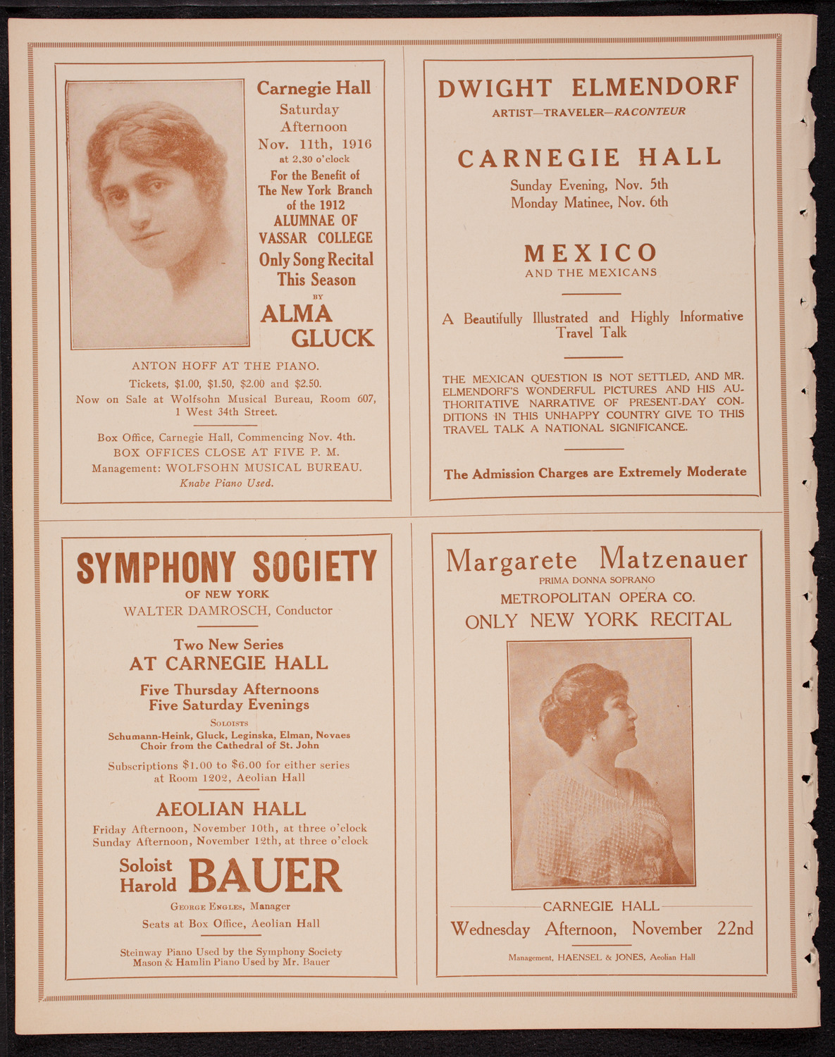 Boston Symphony Orchestra, November 2, 1916, program page 8